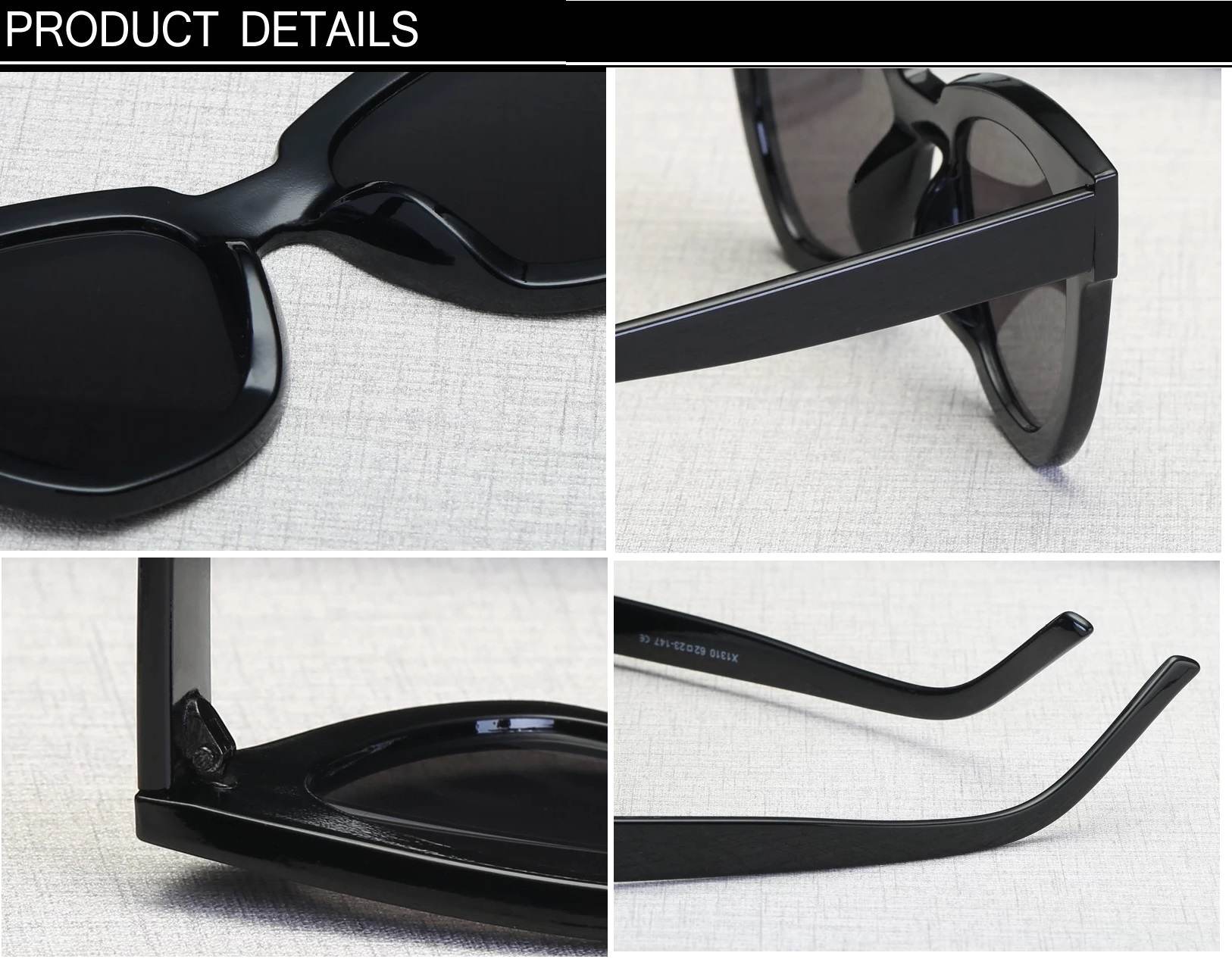 AUGEN By Visions India Retro Vintage Oversized Abstract Unisex Sunglasses UV400 Protected Large Size (DaBrown, 108) - Pack of 1