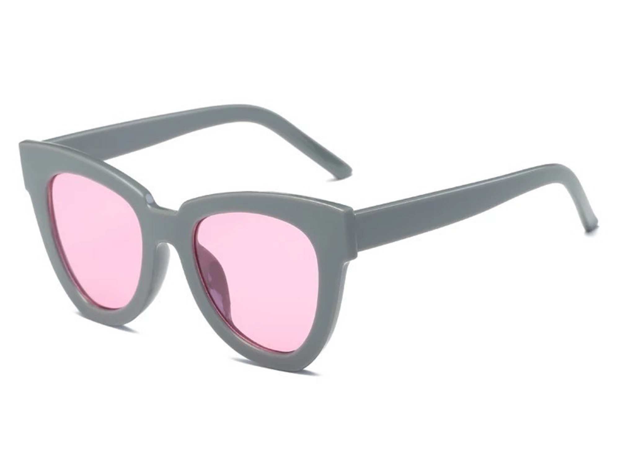 AUGEN By Visions India Retro Vintage Oversized Abstract Unisex Sunglasses UV400 Protected Large Size (Grey, 108)- Pack of 1