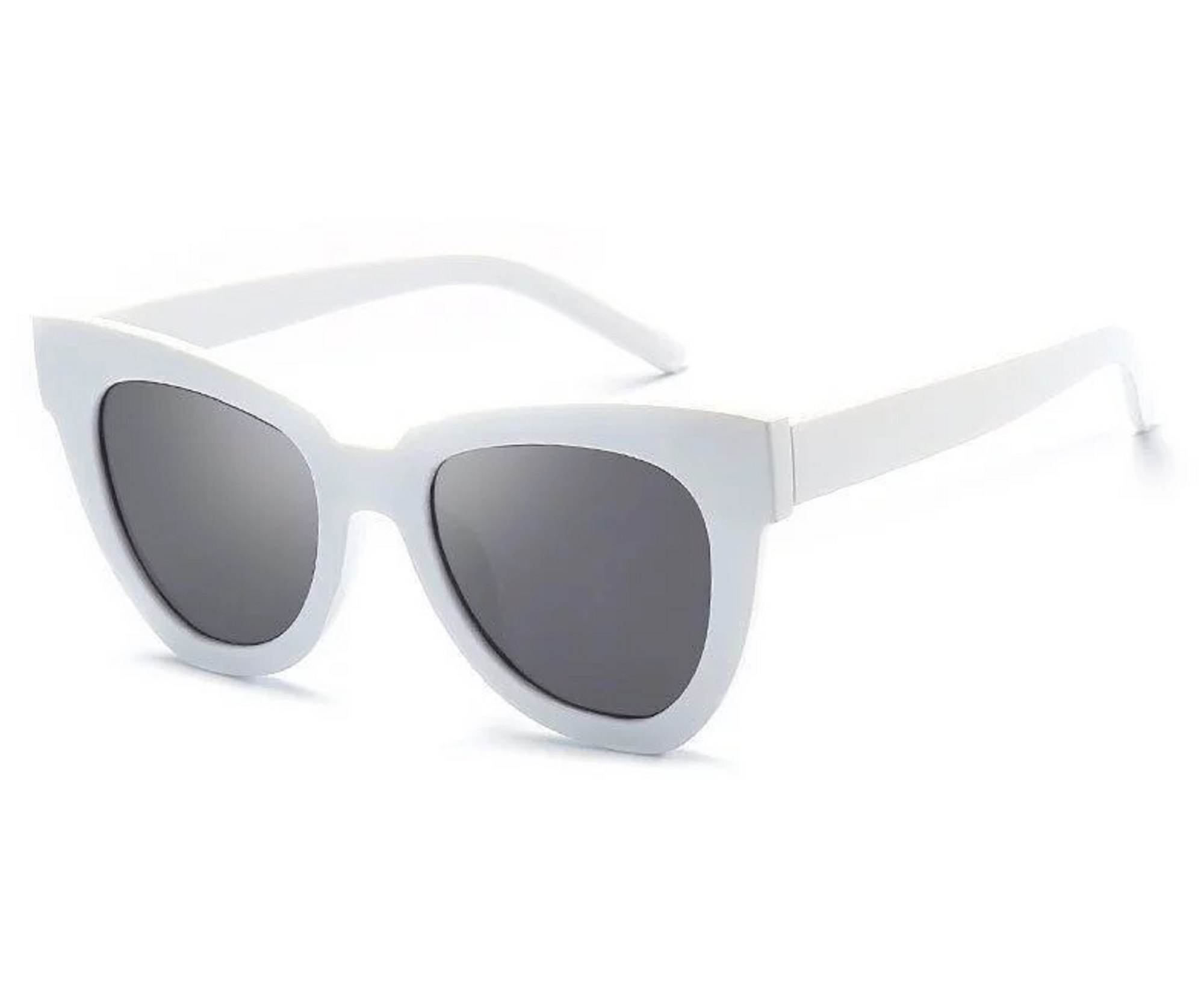 AUGEN By Visions India Retro Vintage Oversized Abstract Unisex Sunglasses UV400 Protected Large Size (White, 108) - Pack of 1