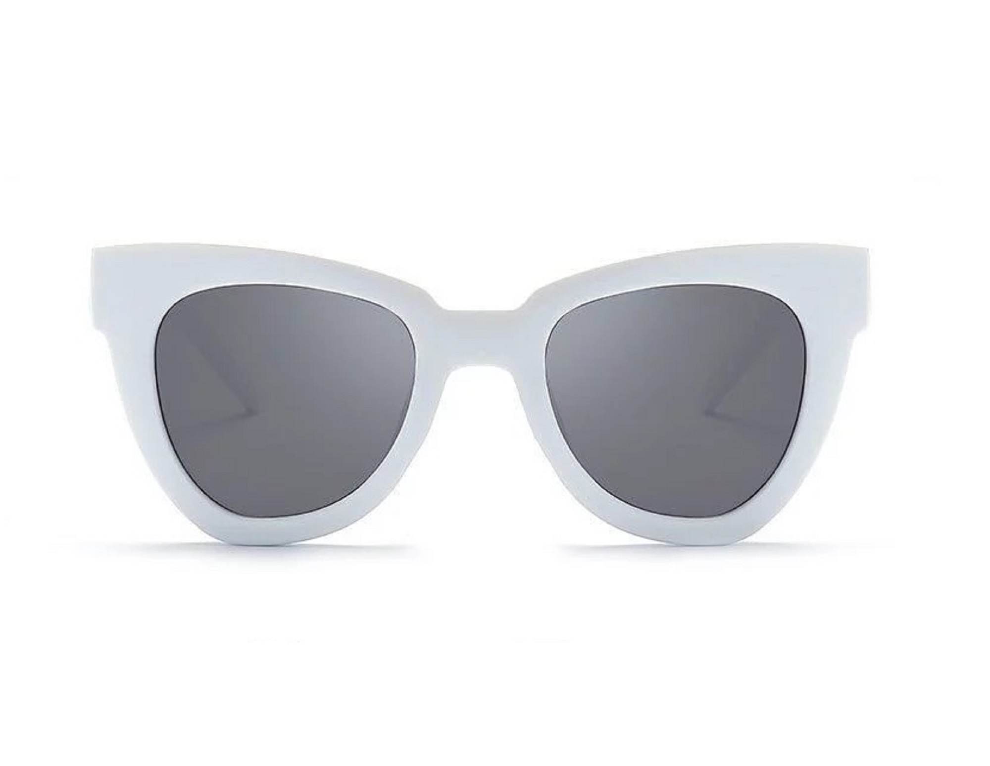 AUGEN By Visions India Retro Vintage Oversized Abstract Unisex Sunglasses UV400 Protected Large Size (White, 108) - Pack of 1