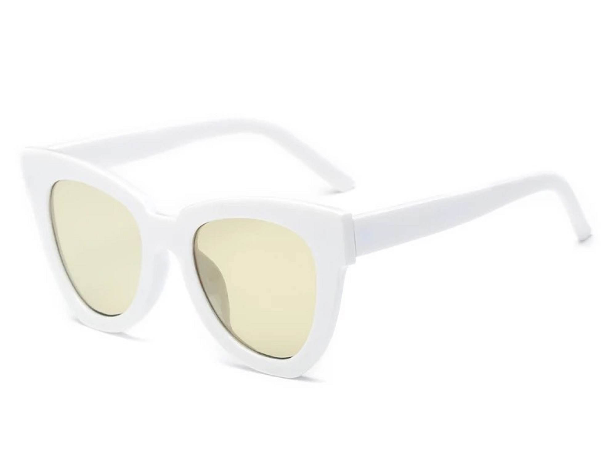AUGEN By Visions India Retro Vintage Oversized Abstract Unisex Sunglasses UV400 Protected Large Size (Yellow, 108) - Pack of 1