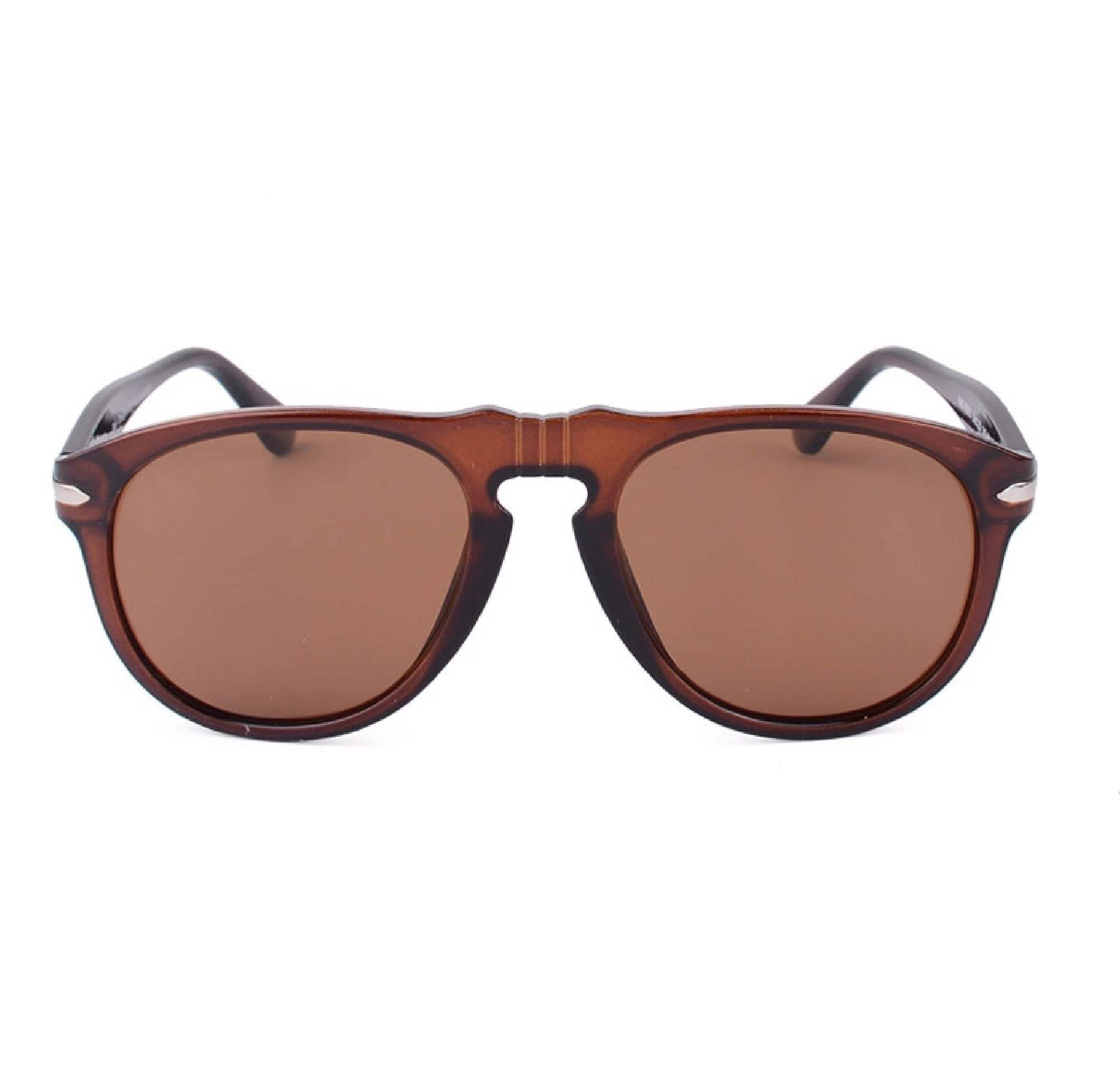 AUGEN By Visions India Retro Vintage Polarized Abstract Unisex Sunglasses UV400 Protected Medium Size (Brown, 110)