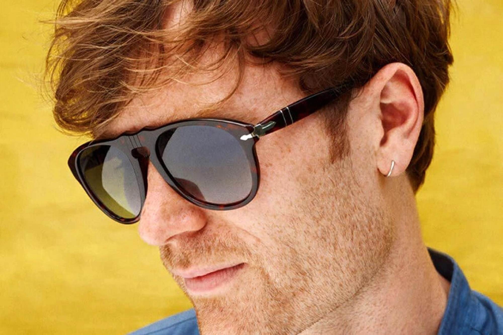 AUGEN By Visions India Retro Vintage Polarized Abstract Unisex Sunglasses UV400 Protected Medium Size (DaBrown2, 110)