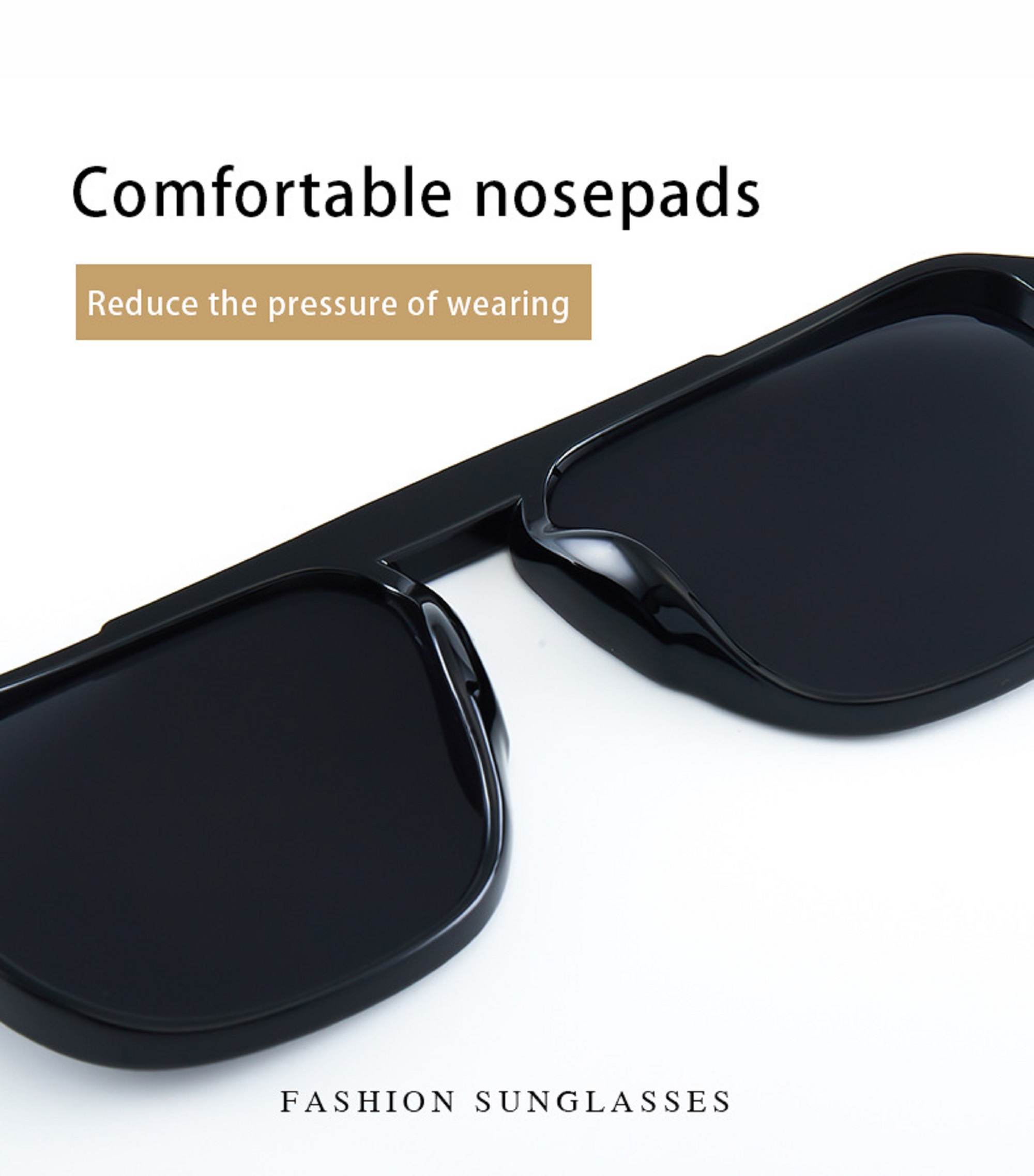 AUGEN By Visions India Retro Vintage Square Abstract Unisex Sunglasses UV Protected Large Size (Black, 114) - Pack of 1