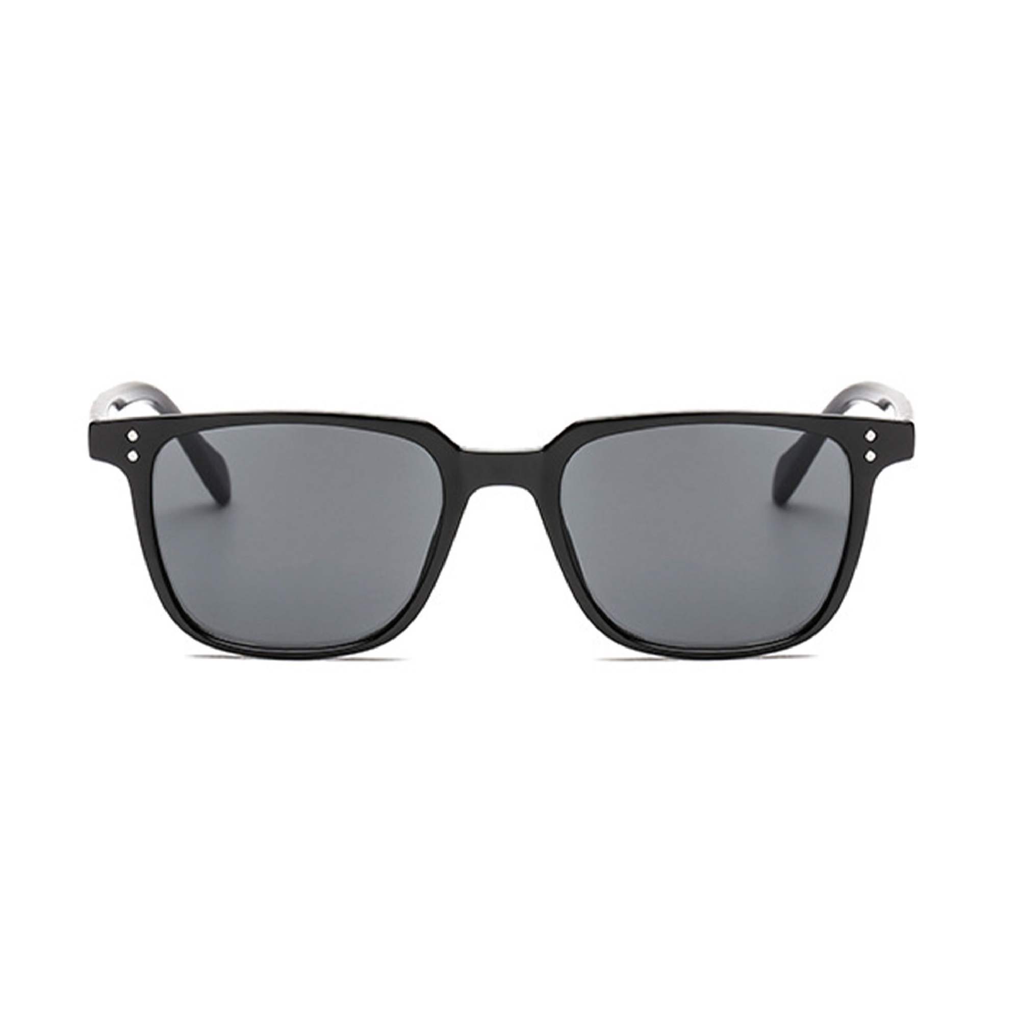 AUGEN By Visions India Retro Vintage Square Abstract Unisex Sunglasses UV Protected Medium Size (Black, 116) - Pack of 1