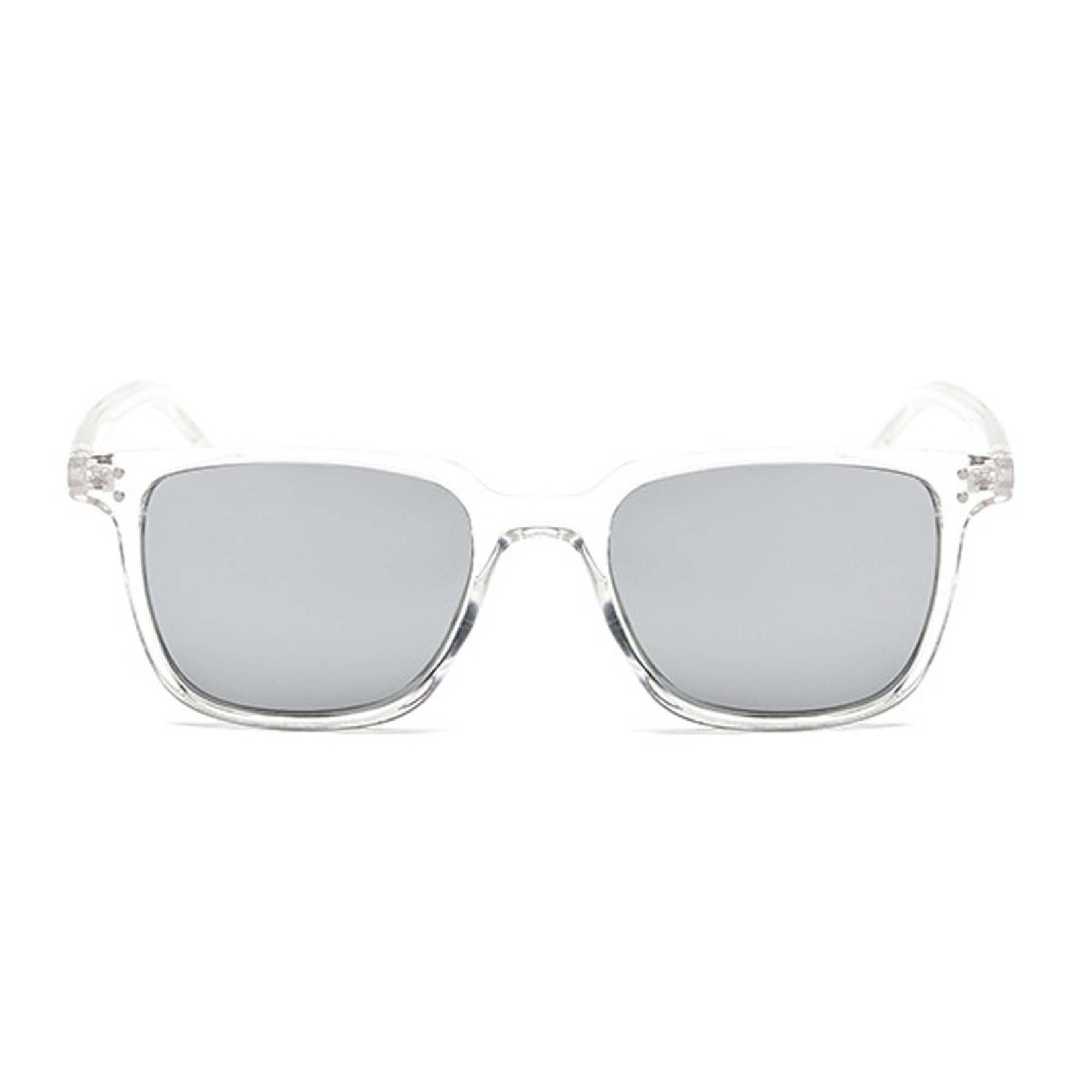 AUGEN By Visions India Retro Vintage Square Abstract Unisex Sunglasses Uv400 Protected Medium Size (Silver, 116, Pack Of 1 - Uv Protected)