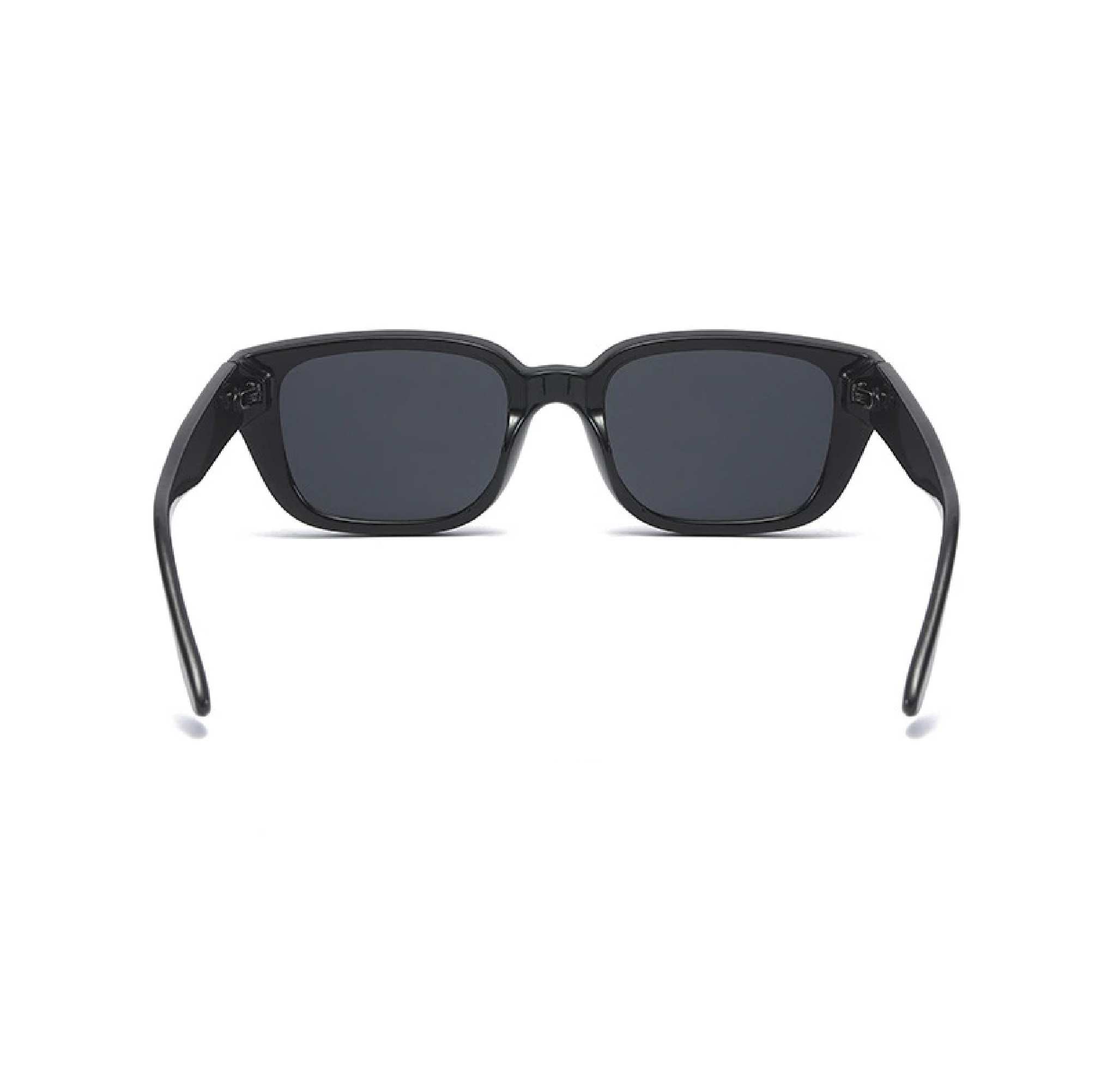 AUGEN By Visions India Retro Vintage Square Abstract Unisex Sunglasses UV400 Protected Medium Size (Black, 119) - Pack of 1