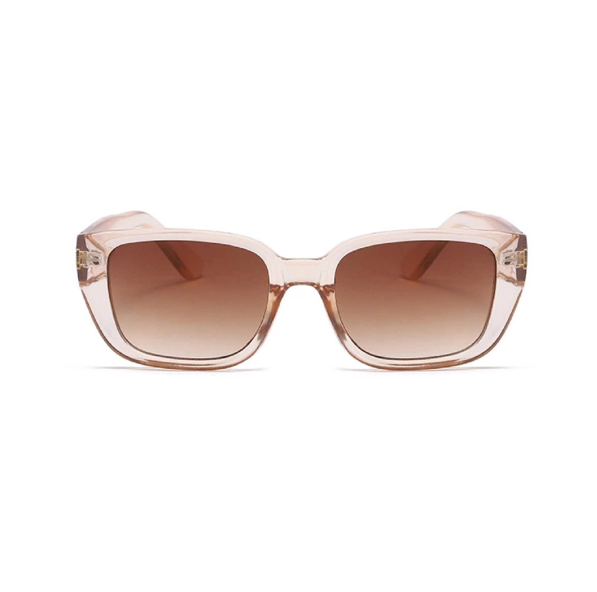 AUGEN By Visions India Retro Vintage Square Abstract Unisex Sunglasses UV400 Protected Medium Size (Brown, 119)