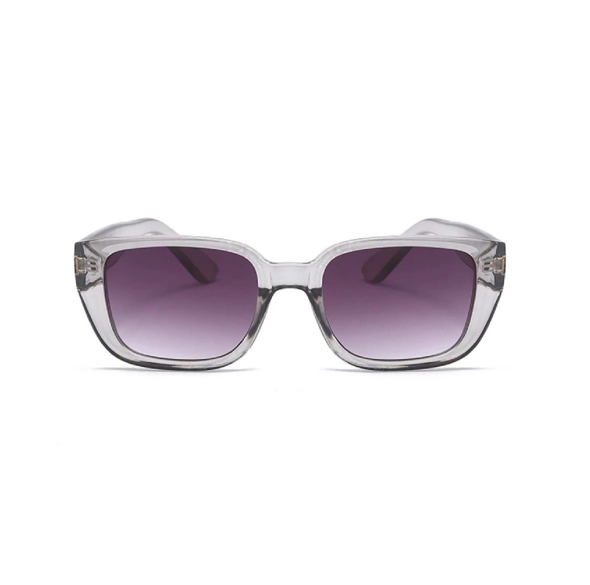 AUGEN By Visions India Retro Vintage Square Abstract Unisex Sunglasses UV400 Protected Medium Size (Grey, 119) - Pack of 1