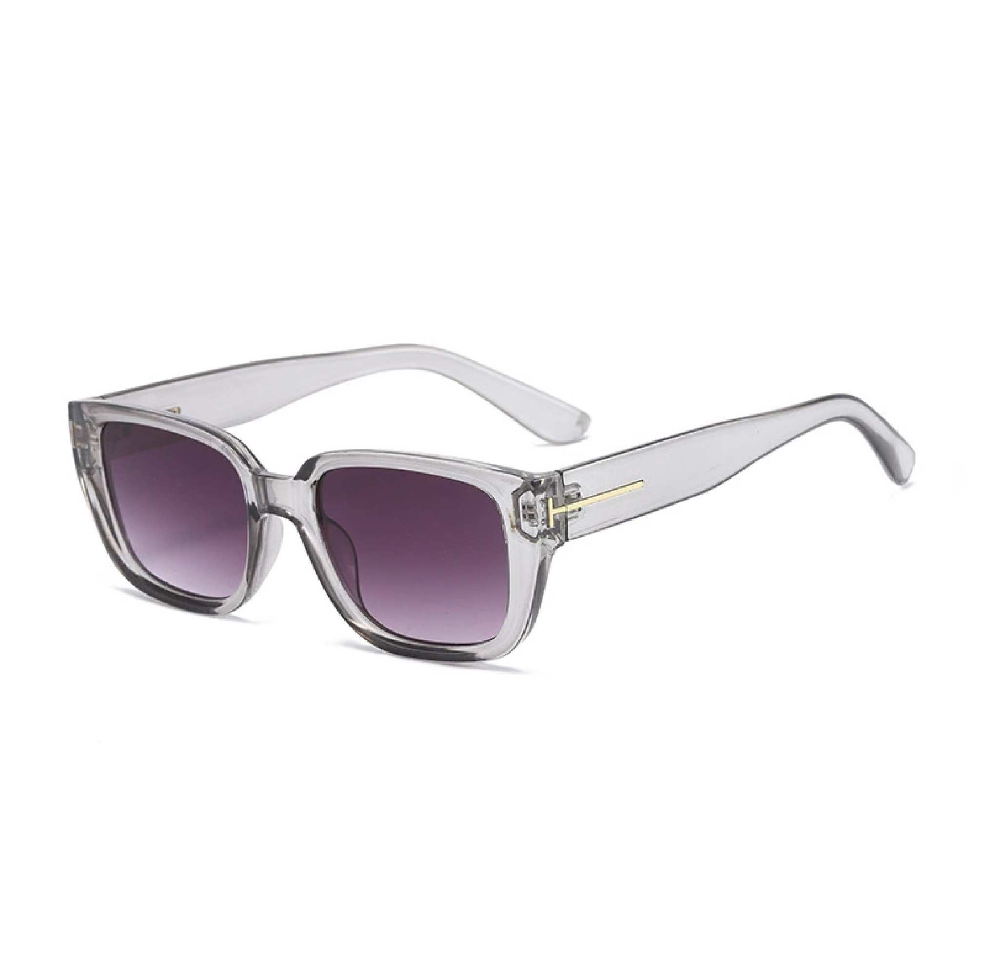 AUGEN By Visions India Retro Vintage Square Abstract Unisex Sunglasses UV400 Protected Medium Size (Grey, 119) - Pack of 1