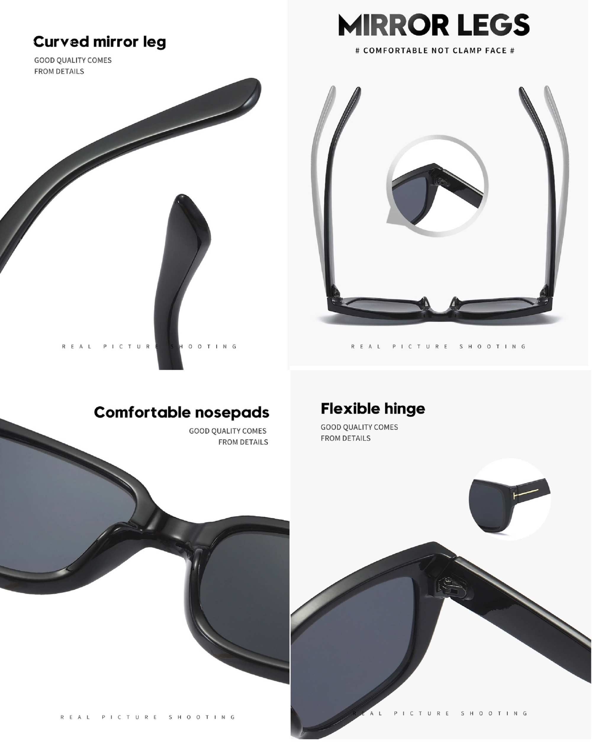 AUGEN By Visions India Retro Vintage Square Abstract Unisex Sunglasses UV400 Protected Medium Size (OffWhite, 119) - Pack of 2