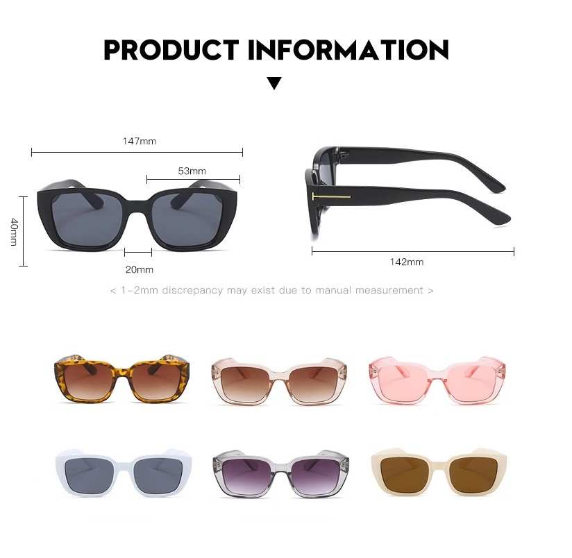 AUGEN By Visions India Retro Vintage Square Abstract Unisex Sunglasses UV400 Protected Medium Size (OffWhite, 119) - Pack of 2