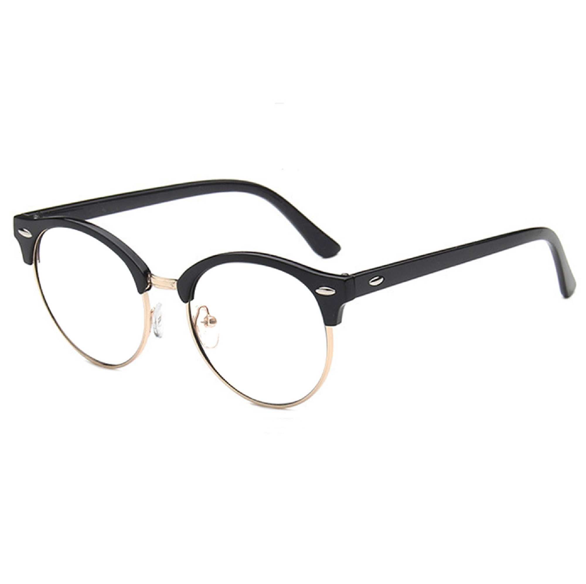 AUGEN By Visions India Retro Vintage Round Abstract Unisex Sunglasses UV400 Protected Medium Size (Clear, 122)