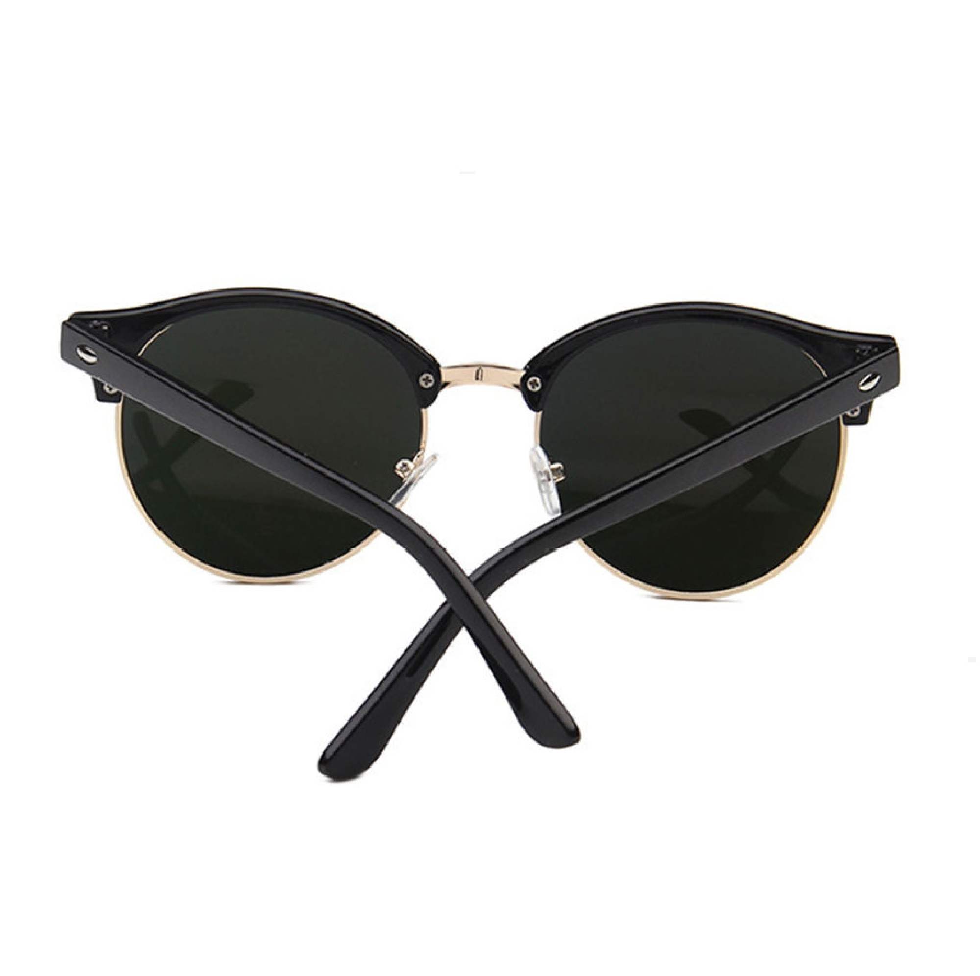 AUGEN By Visions India Retro Vintage Round Abstract Unisex Sunglasses UV400 Protected Medium Size (Pink, 122)