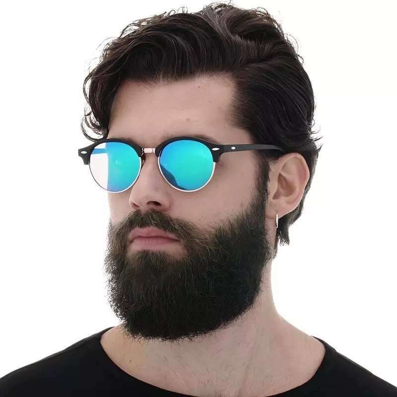 AUGEN By Visions India Retro Vintage Round Abstract Unisex Sunglasses UV400 Protected Medium Size (Silver, 122)