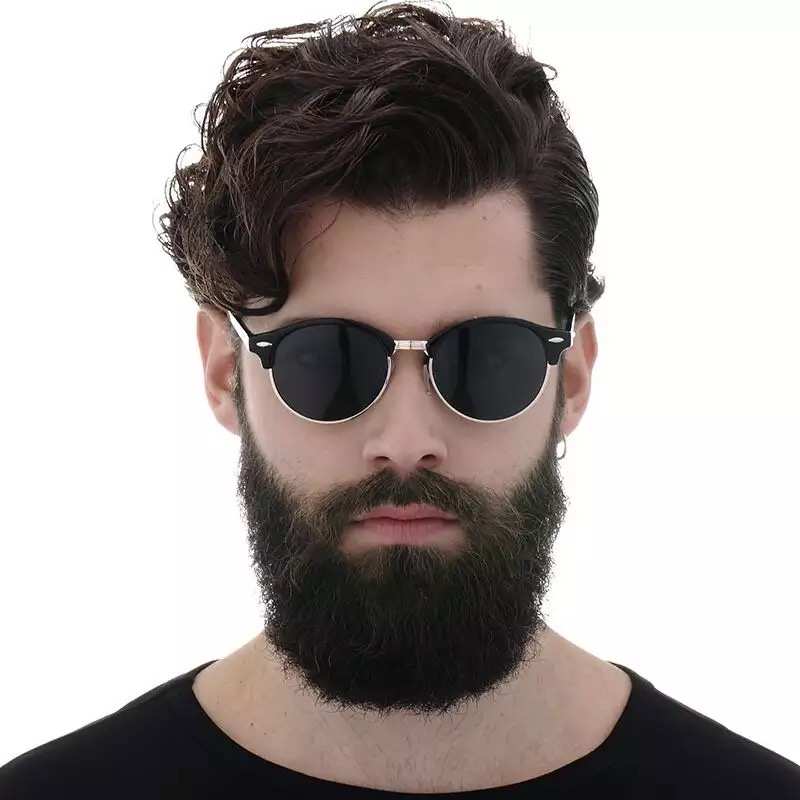 AUGEN By Visions India Retro Vintage Round Abstract Unisex Sunglasses UV400 Protected Medium Size (Silver, 122)