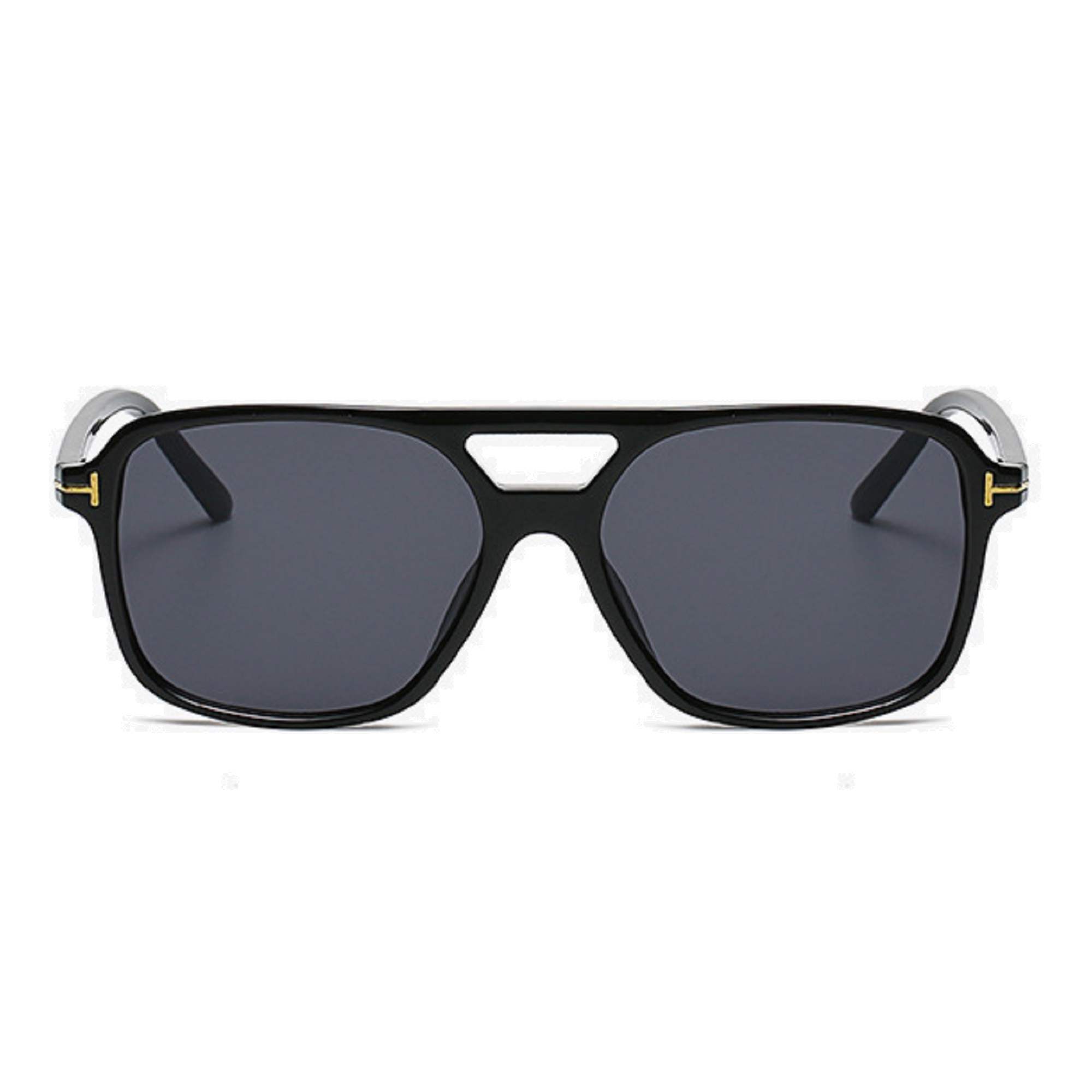 AUGEN By Visions India Retro Vintage Pilot Abstract Unisex Sunglasses UV400 Protected Medium Size (Black, 123) - Pack of 1
