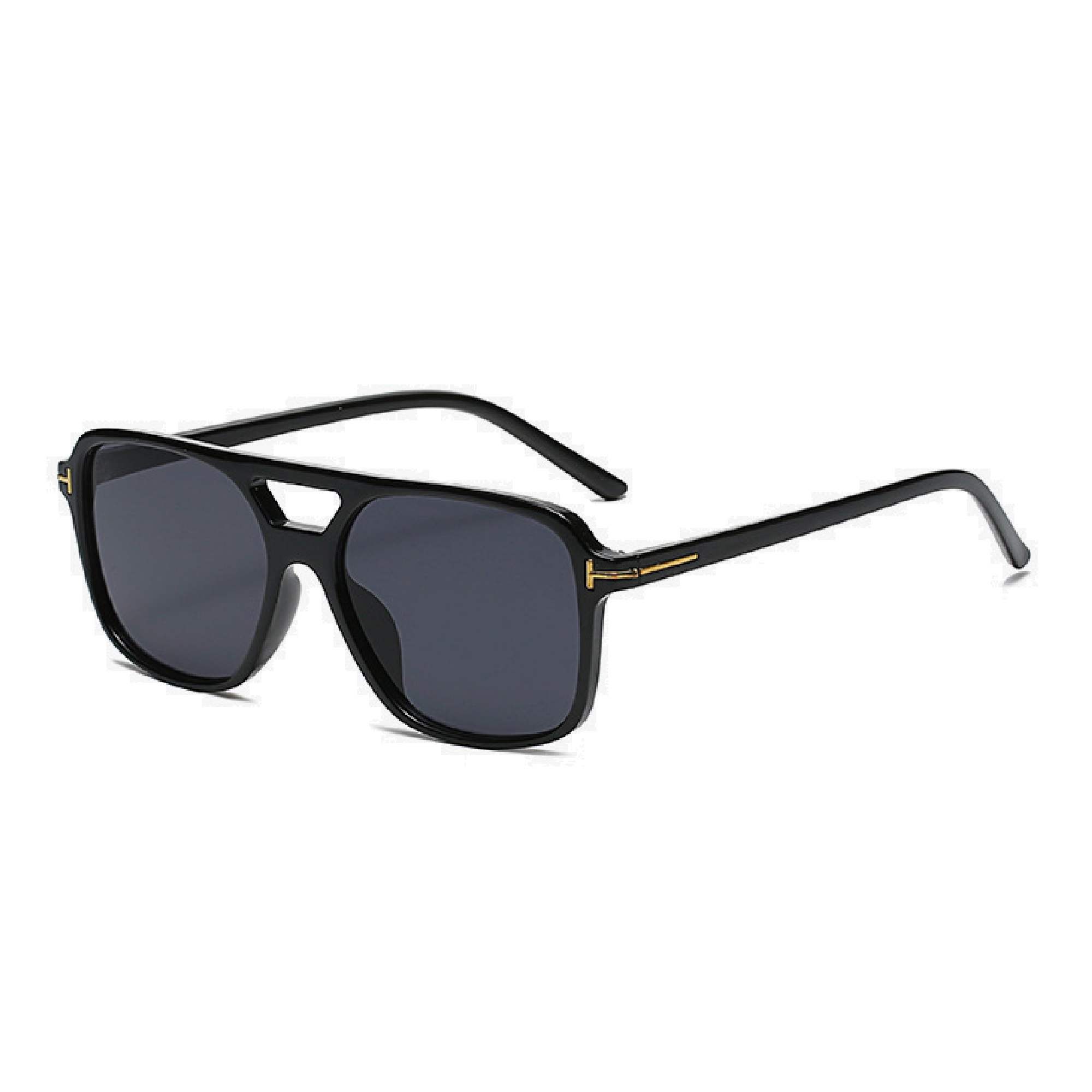 AUGEN By Visions India Retro Vintage Pilot Abstract Unisex Sunglasses UV400 Protected Medium Size (Black, 123) - Pack of 1