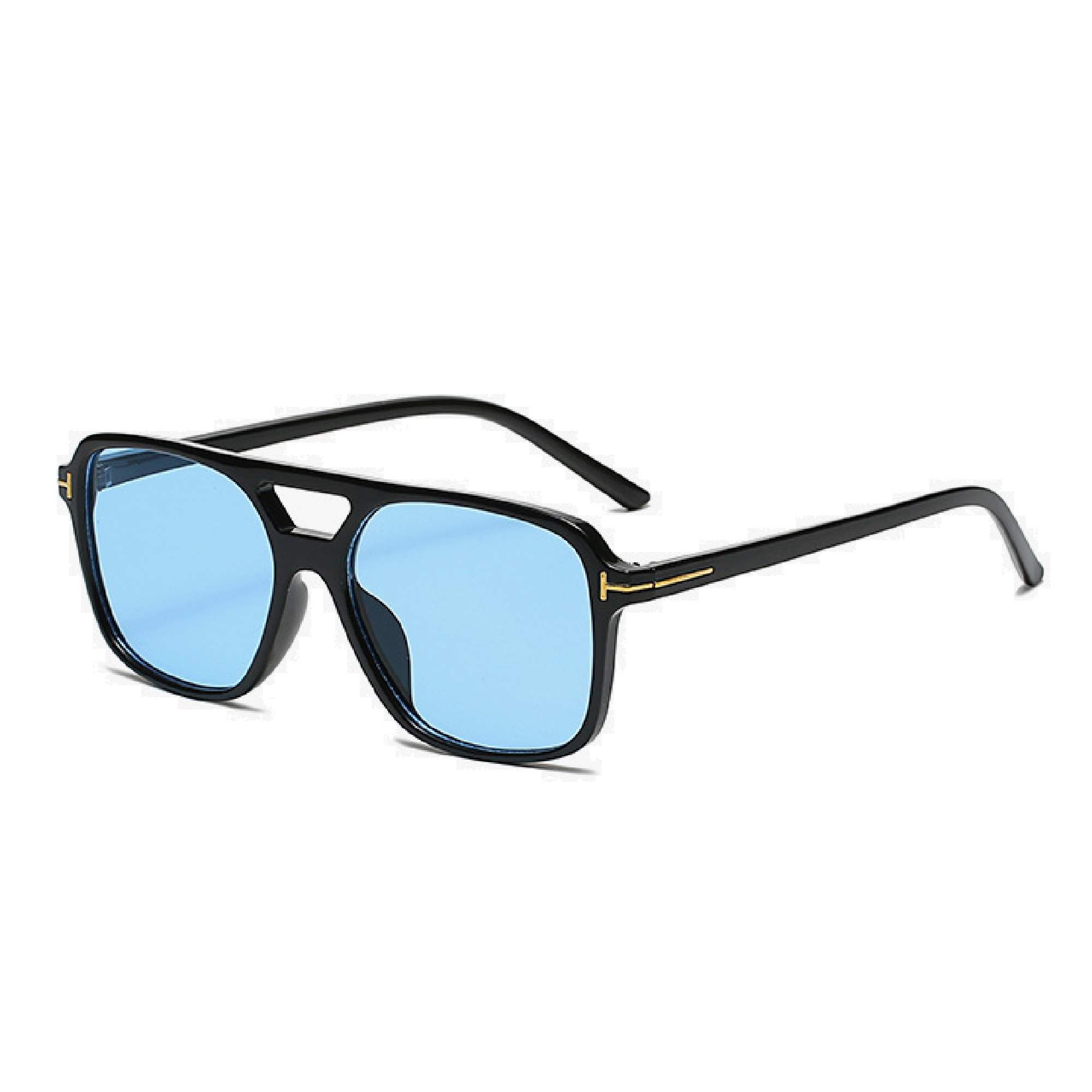 AUGEN By Visions India Retro Vintage Pilot Abstract Unisex Sunglasses UV400 Protected Medium Size (Blue, 123) - Pack of 1