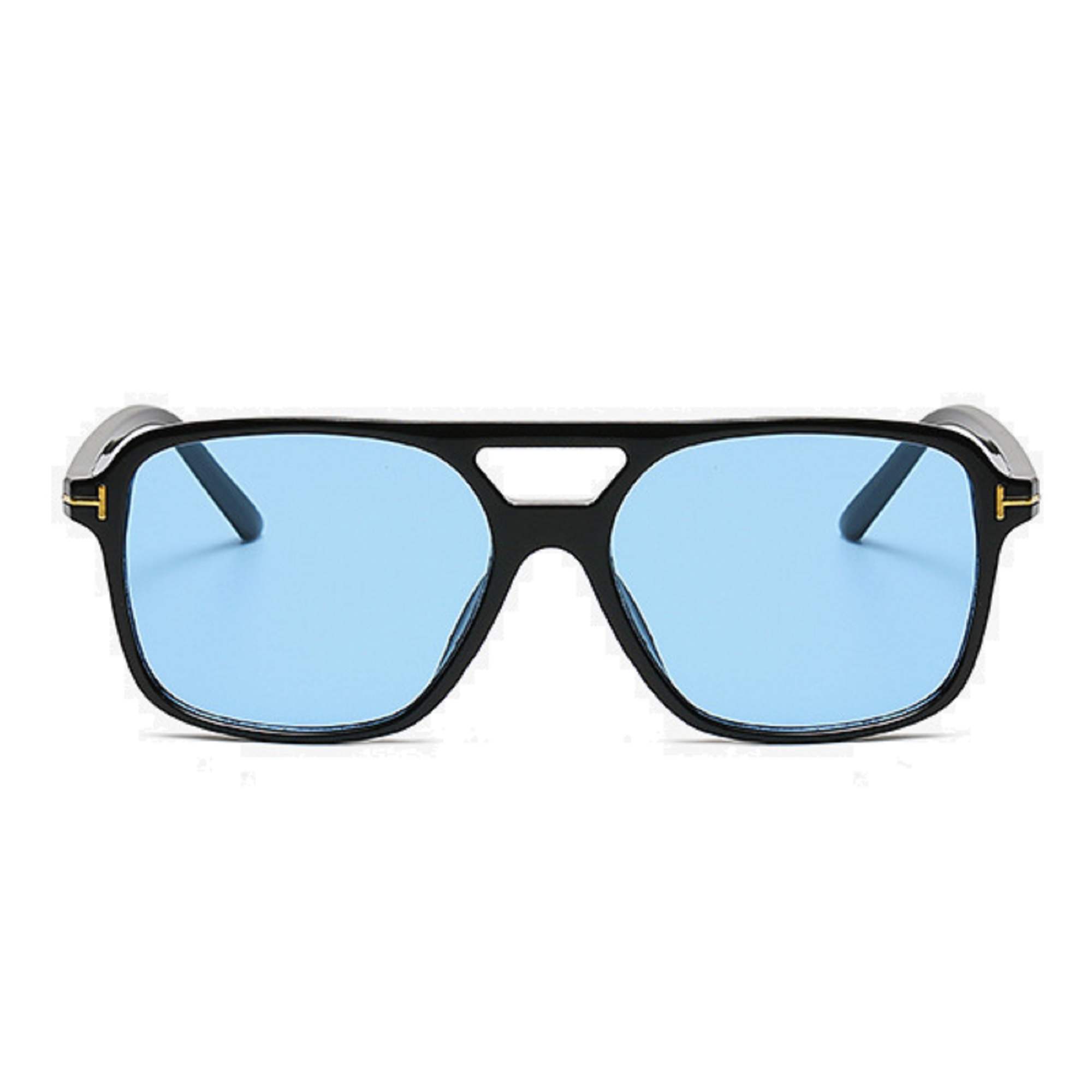 AUGEN By Visions India Retro Vintage Pilot Abstract Unisex Sunglasses UV400 Protected Medium Size (Blue, 123) - Pack of 1