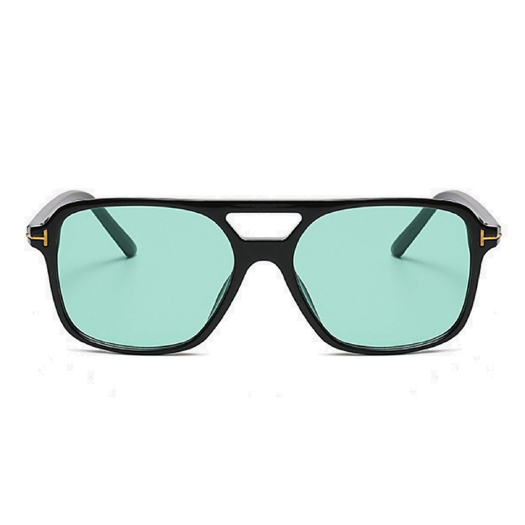 AUGEN By Visions India Retro Vintage Pilot Abstract Unisex Sunglasses UV400 Protected Medium Size (Green, 123)- Pack of 1