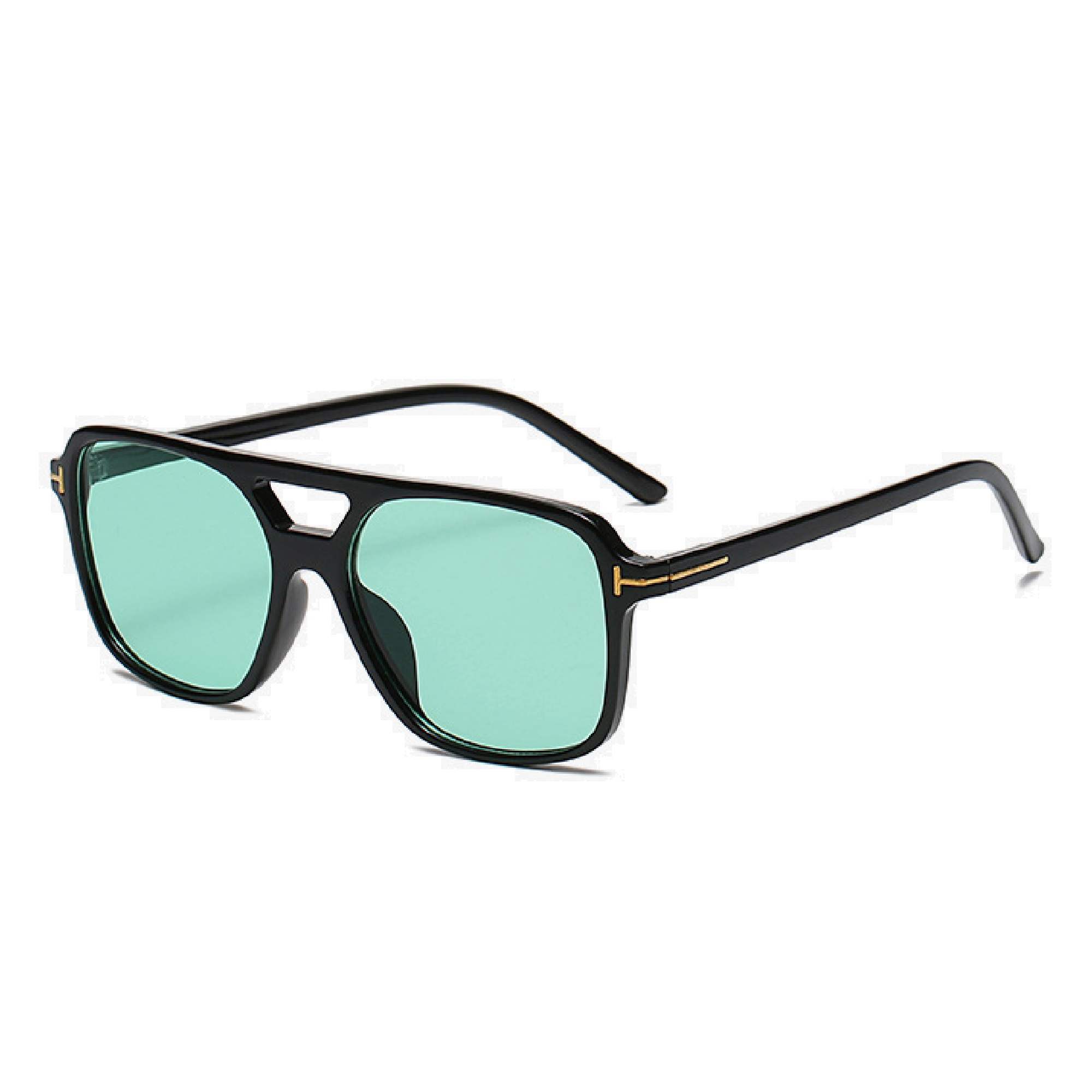 AUGEN By Visions India Retro Vintage Pilot Abstract Unisex Sunglasses UV400 Protected Medium Size (Green, 123)- Pack of 1