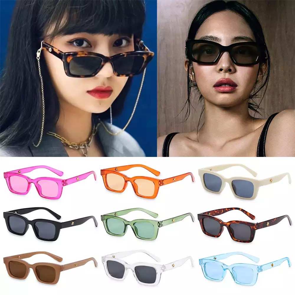 AUGEN Unisex Rectangular Sunglasses Orange Frame, Orange Lens (Medium)