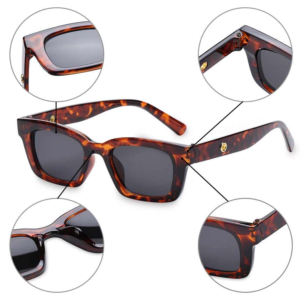 AUGEN Unisex Rectangular Sunglasses Orange Frame, Orange Lens (Medium)