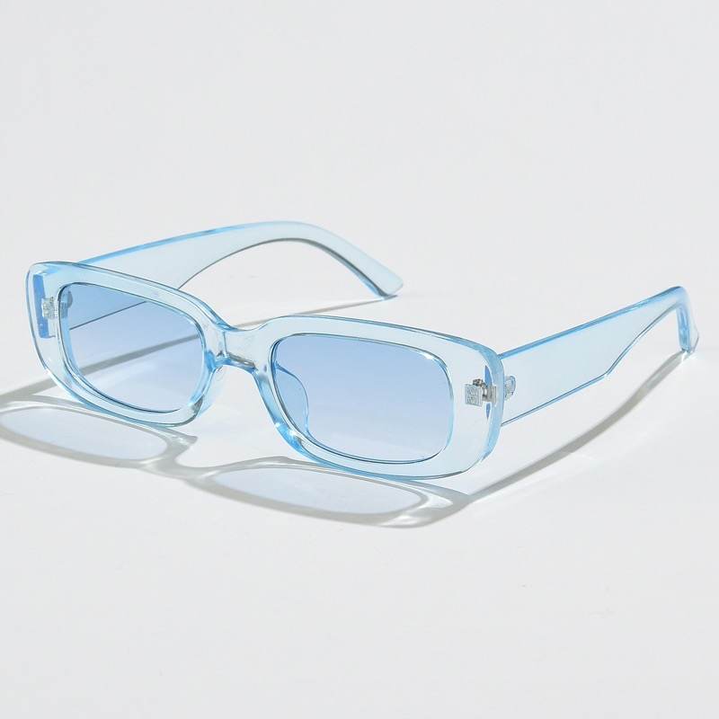 AUGEN Unisex Rectangular Sunglasses Blue Frame Blue Lens (Medium) - Pack of 1
