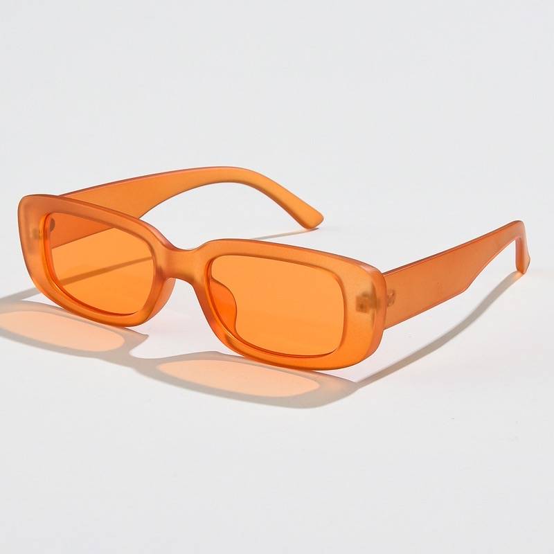 AUGEN Unisex Rectangular Sunglasses Orange Frame Orange Lens ( Medium )
