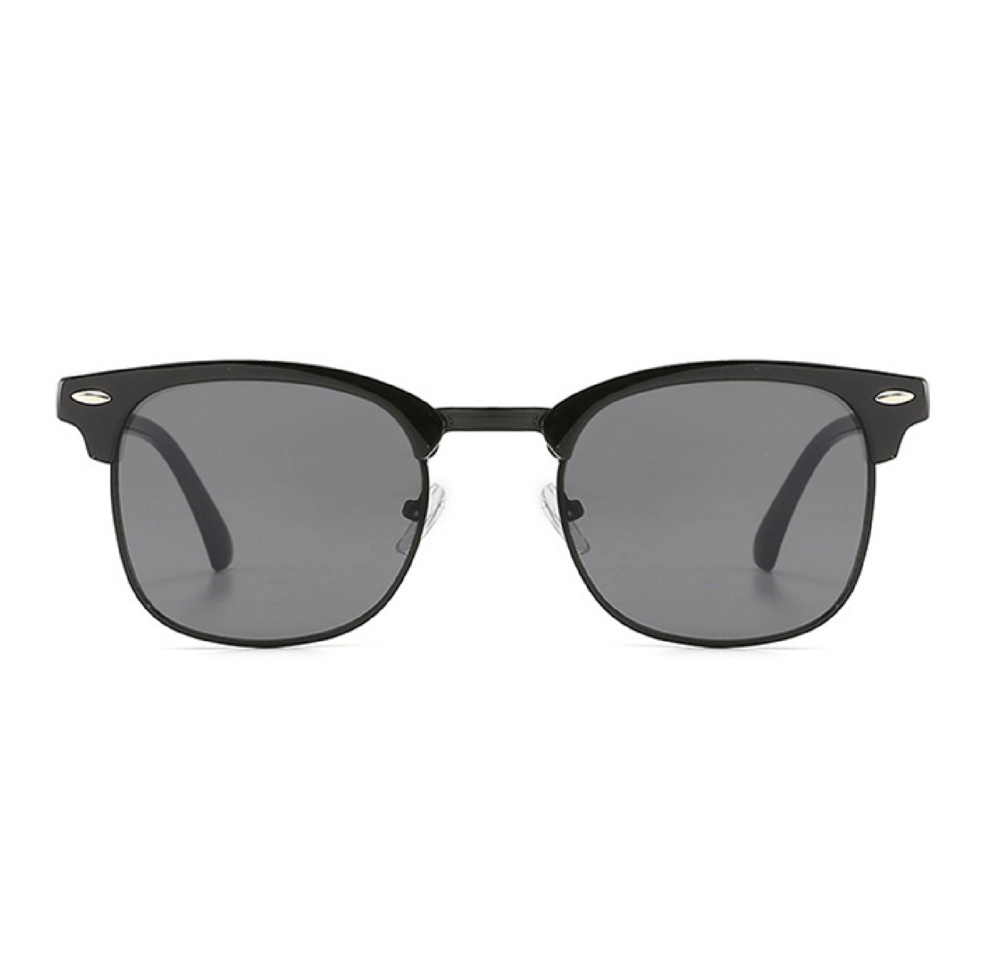 AUGEN By Visions India Retro Vintage Narrow Round Abstract Unisex Sunglasses UV400 Protected Medium Size (Black, 130)