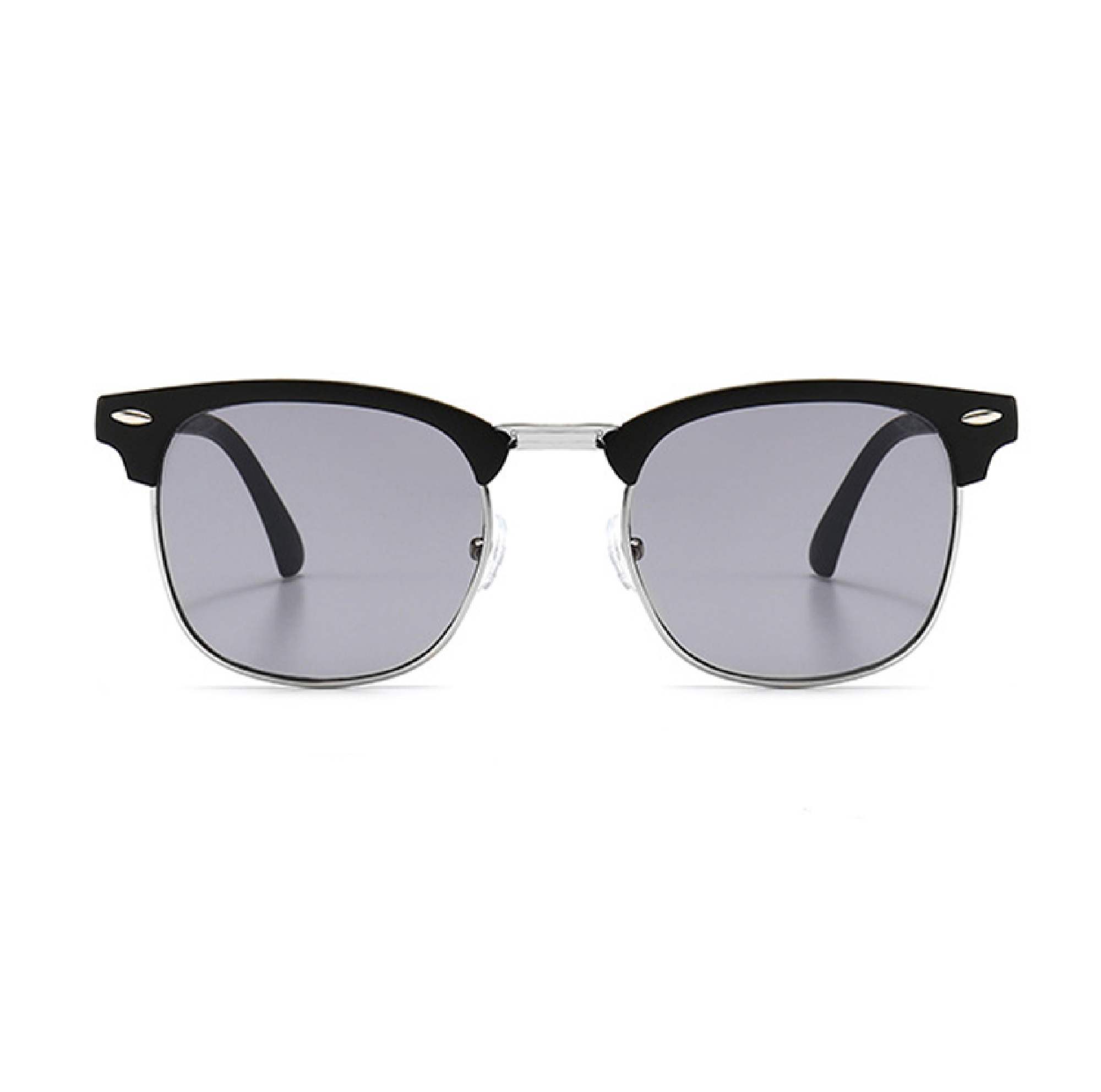 AUGEN By Visions India Retro Vintage Narrow Round Abstract Unisex Sunglasses UV400 Protected Medium Size (Black3, 130)