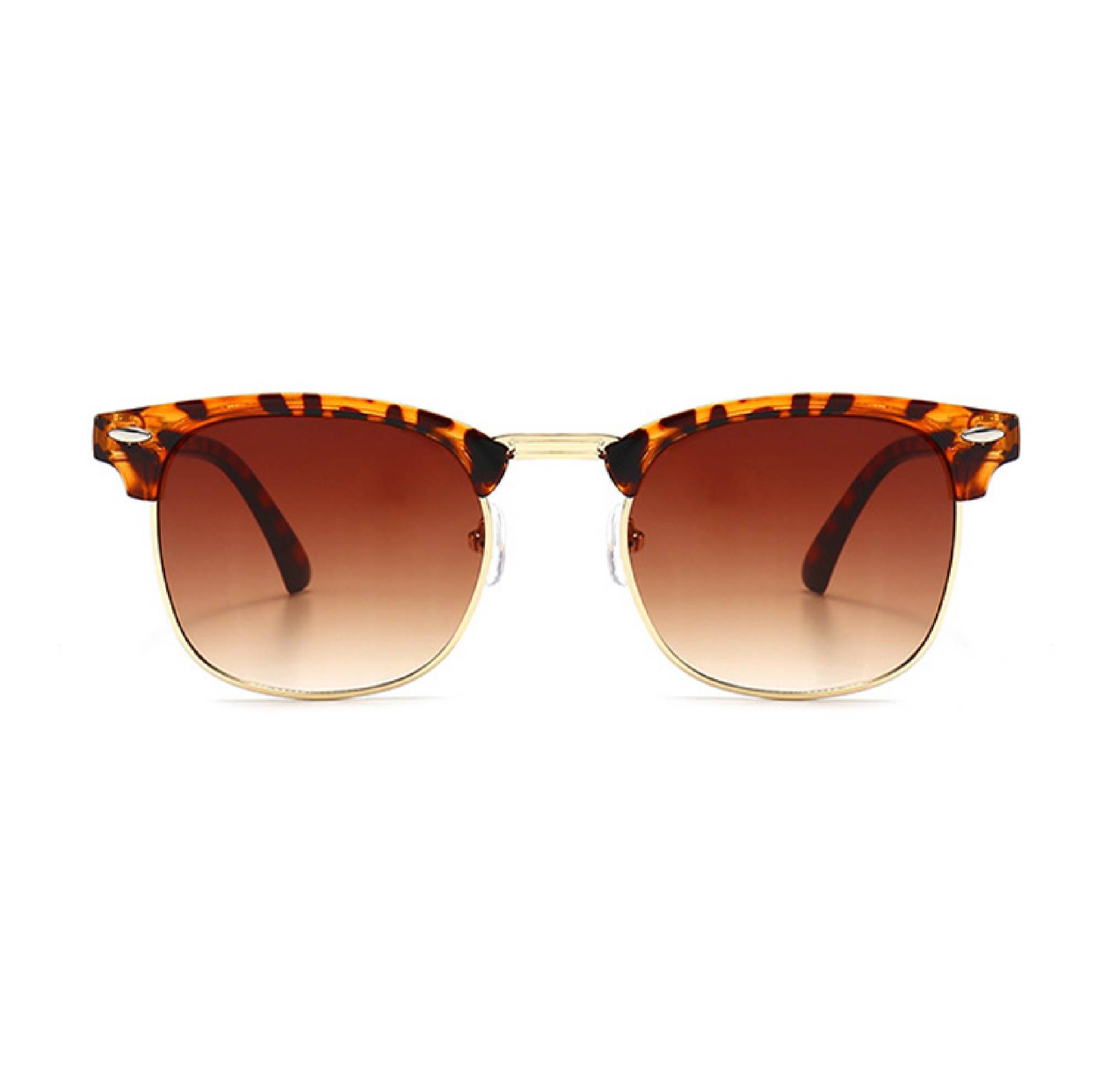 AUGEN By Visions India Retro Vintage Narrow Round Abstract Unisex Sunglasses UV400 Protected Medium Size (DaBrown, 130)
