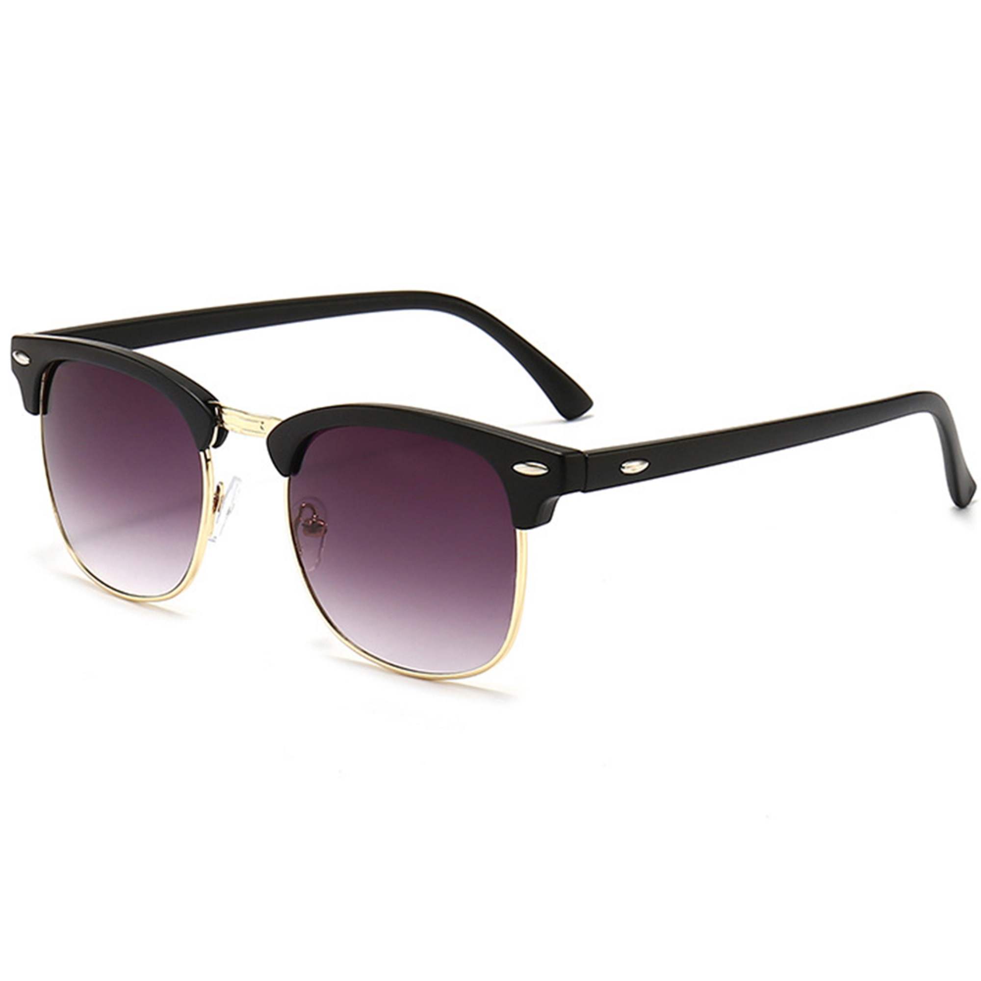 AUGEN By Visions India Retro Vintage Narrow Round Abstract Unisex Sunglasses UV400 Protected Medium Size (Gery2, 130)