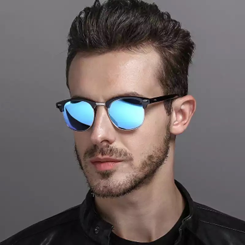 AUGEN By Visions India Retro Vintage Narrow Round Abstract Unisex Sunglasses UV400 Protected Medium Size (Green2, 130)