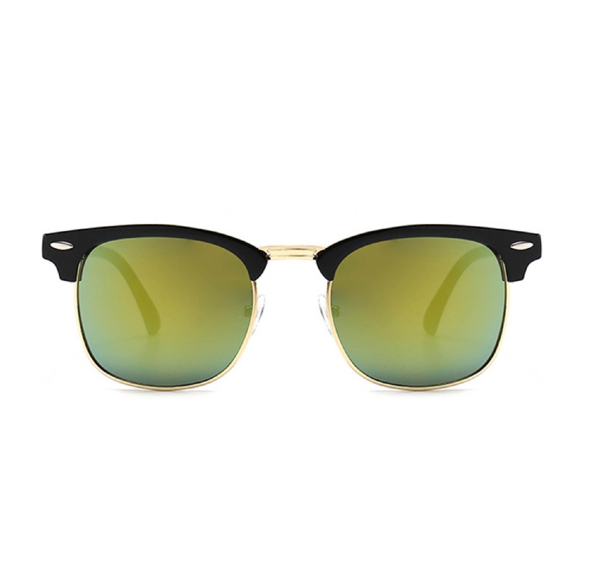 AUGEN By Visions India Retro Vintage Narrow Round Abstract Unisex Sunglasses UV400 Protected Medium Size (GreenM2, 130)