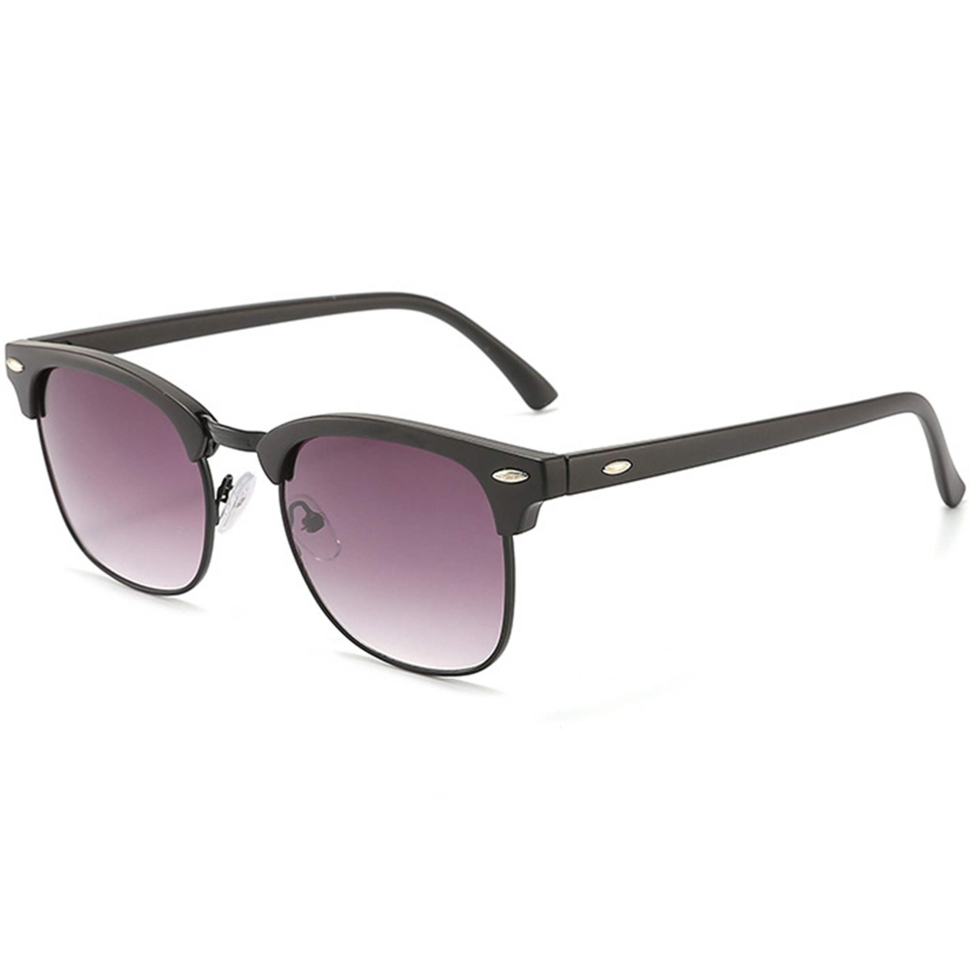 AUGEN By Visions India Retro Vintage Narrow Round Abstract Unisex Sunglasses UV400 Protected Medium Size (Grey, 130)
