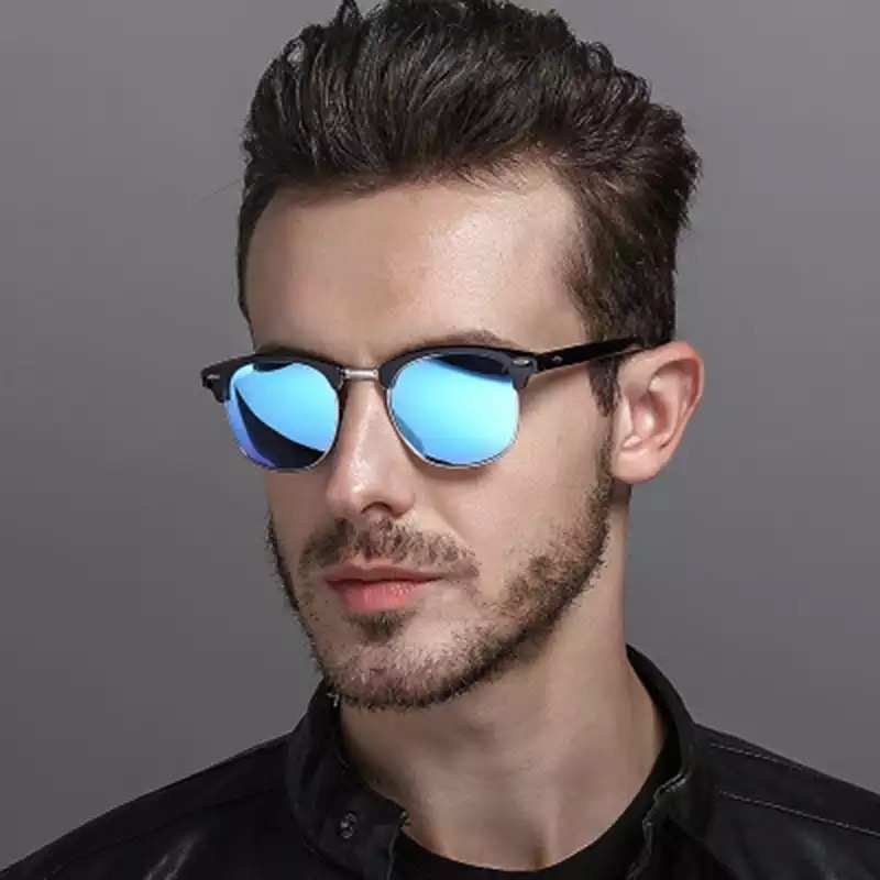 AUGEN By Visions India Retro Vintage Narrow Round Abstract Unisex Sunglasses UV400 Protected Medium Size (Silver, 130)