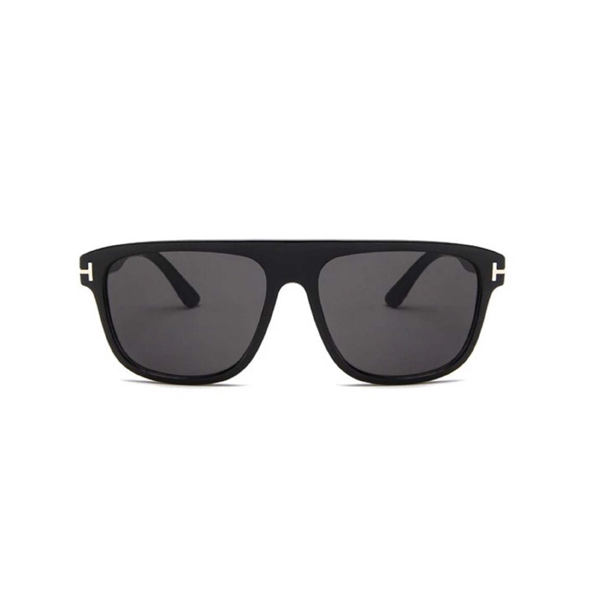 AUGEN By Visions India Retro Vintage Rectangular Abstract Unisex Sunglasses UV400 Protected Medium Size (Black, 132)