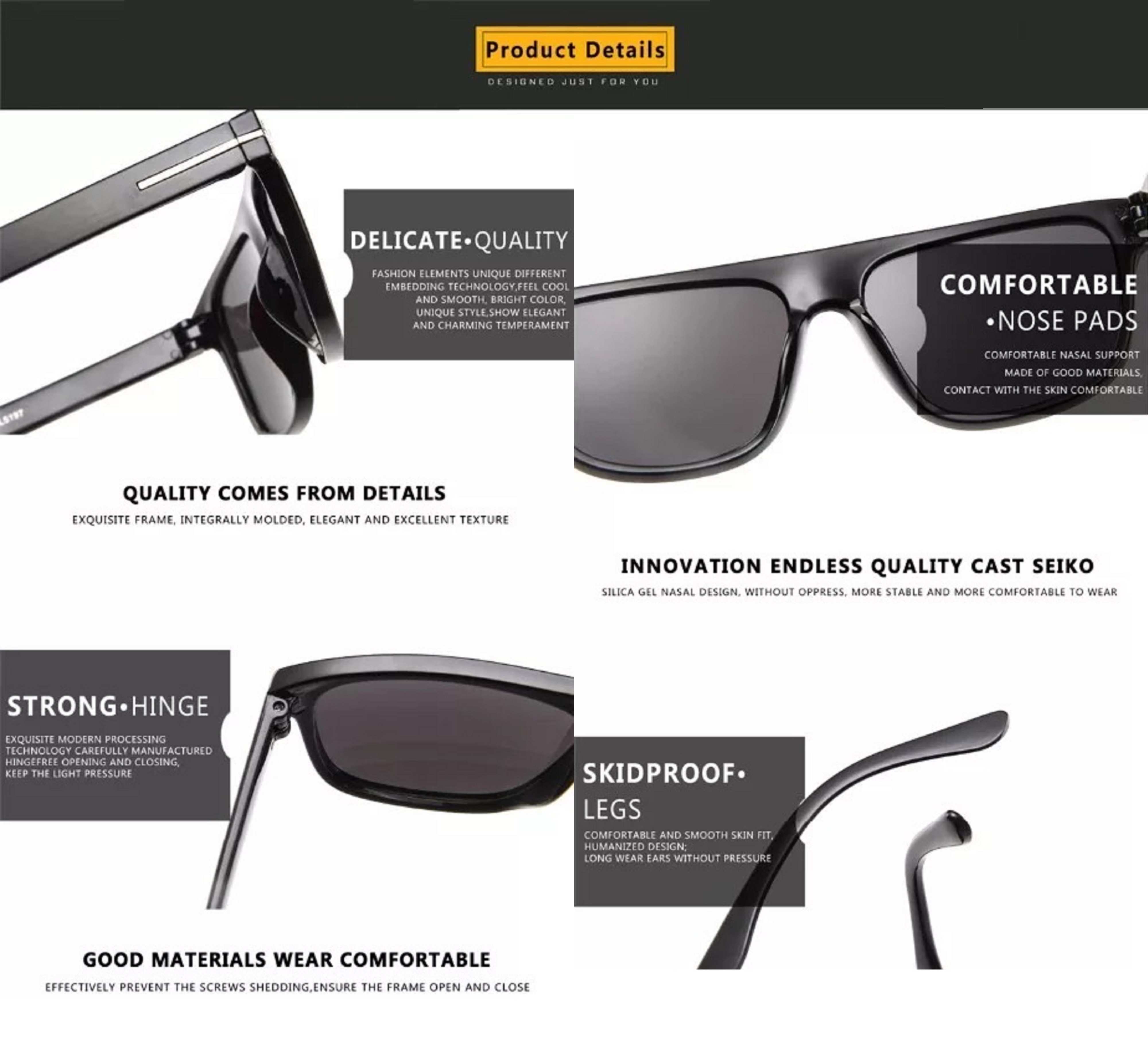 AUGEN By Visions India Retro Vintage Rectangular Abstract Unisex Sunglasses UV400 Protected Medium Size (Black2, 132)