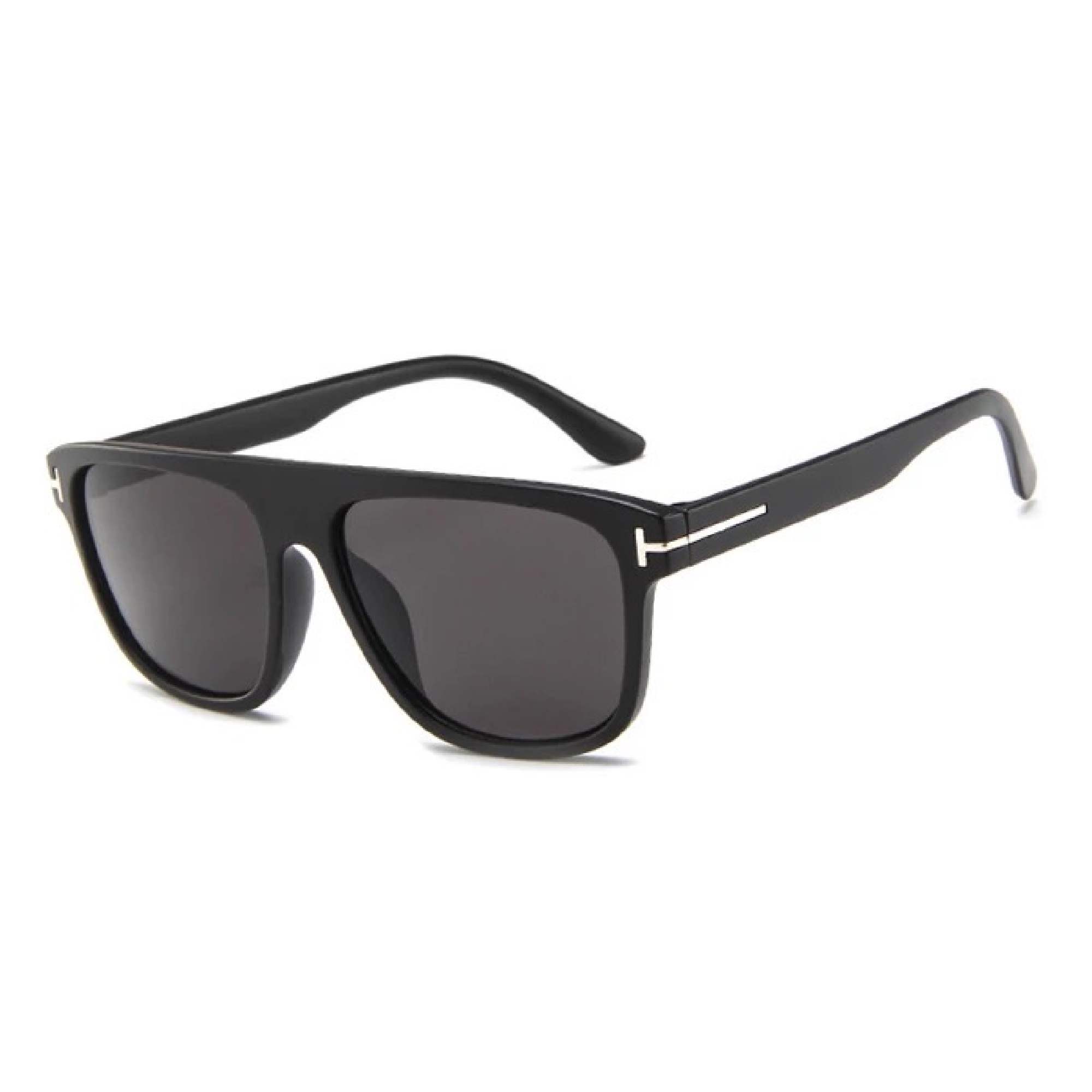AUGEN By Visions India Retro Vintage Rectangular Abstract Unisex Sunglasses UV400 Protected Medium Size (Black2, 132)