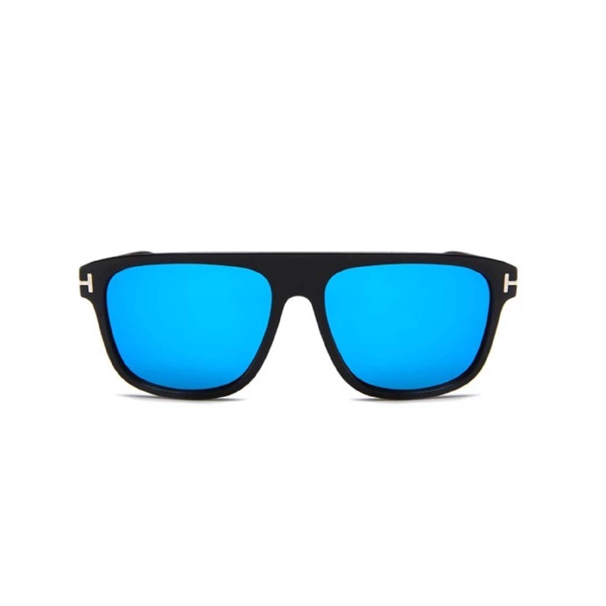 AUGEN By Visions India Retro Vintage Rectangular Abstract Unisex Sunglasses UV400 Protected Medium Size (Blue, 132)