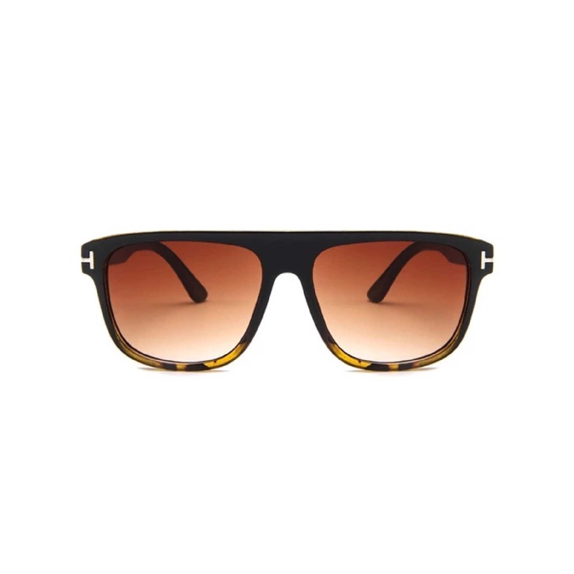 AUGEN By Visions India Retro Vintage Rectangular Abstract Unisex Sunglasses UV400 Protected Medium Size (Brown, 132)