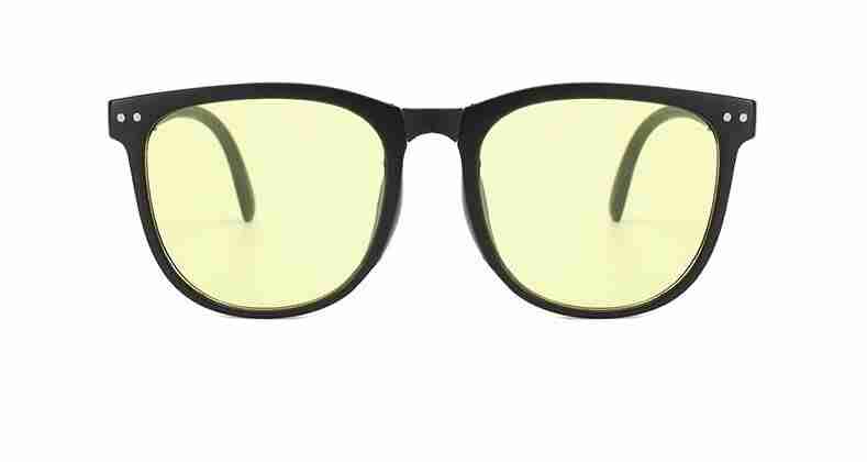 AUGEN By Visions India Retro Vintage Square Abstract Folding Unisex Sunglasses UV400 Protected Large Size (Yellow, 136)