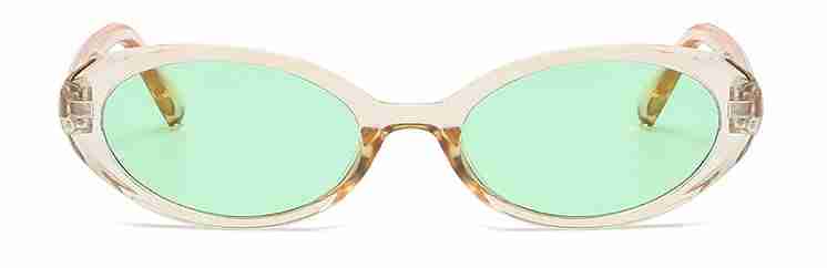 AUGEN By Visions India Retro Vintage Oval Abstract Unisex Sunglasses UV400 Protected Medium Size (Brown2, 138)