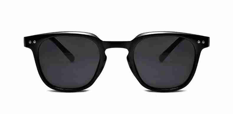 AUGEN By Visions India Retro Vintage Square Abstract Unisex Sunglasses UV400 Protected Medium Size (Black, 140)