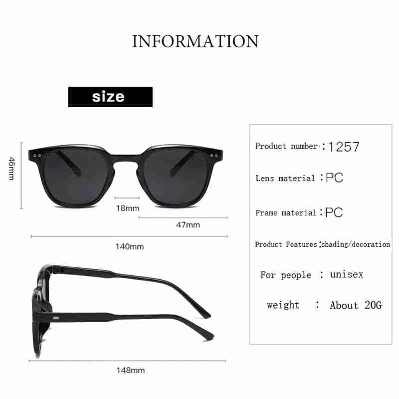 AUGEN By Visions India Retro Vintage Square Abstract Unisex Sunglasses UV400 Protected Medium Size (Black, 140)