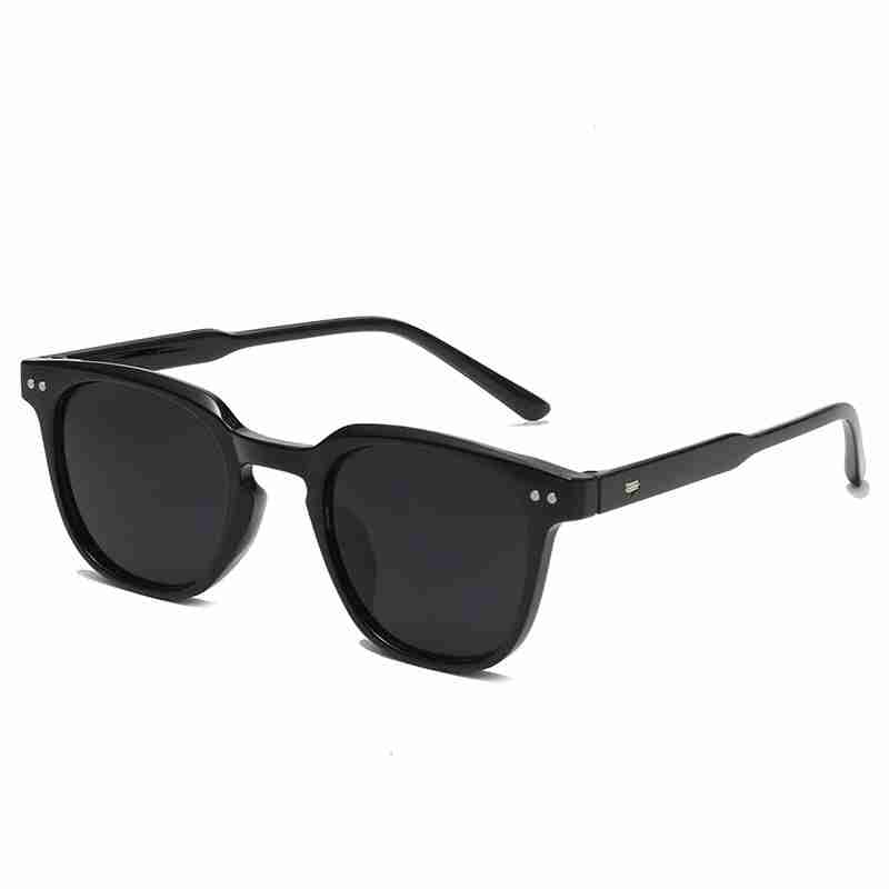 AUGEN By Visions India Retro Vintage Square Abstract Unisex Sunglasses UV400 Protected Medium Size (Black, 140)
