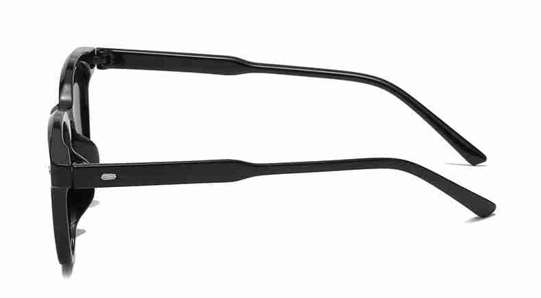 AUGEN By Visions India Retro Vintage Square Abstract Unisex Sunglasses UV400 Protected Medium Size (Black, 140)