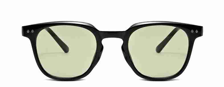 AUGEN By Visions India Retro Vintage Square Abstract Unisex Sunglasses Uv400 Protected Medium Size (Green, 140, Pack Of 1 - Uv Protected)